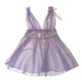 lilac sheer baby doll lace top