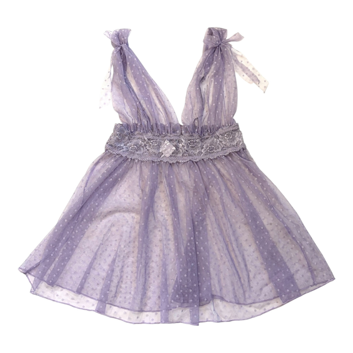 lilac sheer baby doll lace top