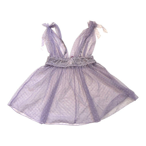 lilac sheer baby doll lace top back