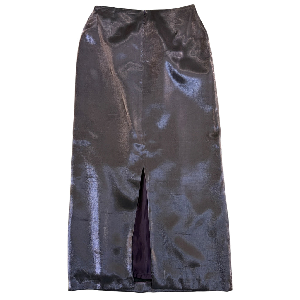 metallic long skirt back