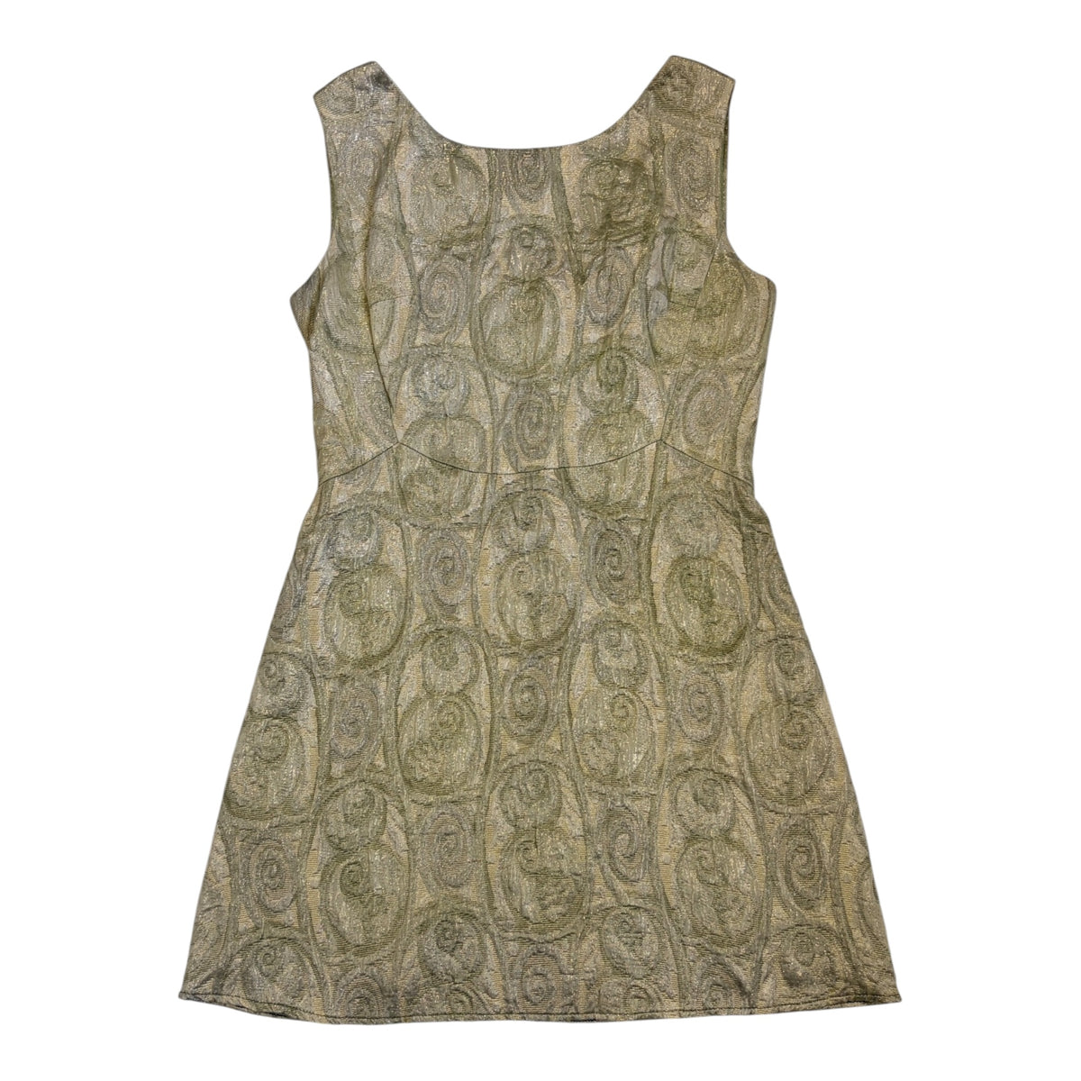 metallic sage green mini dress