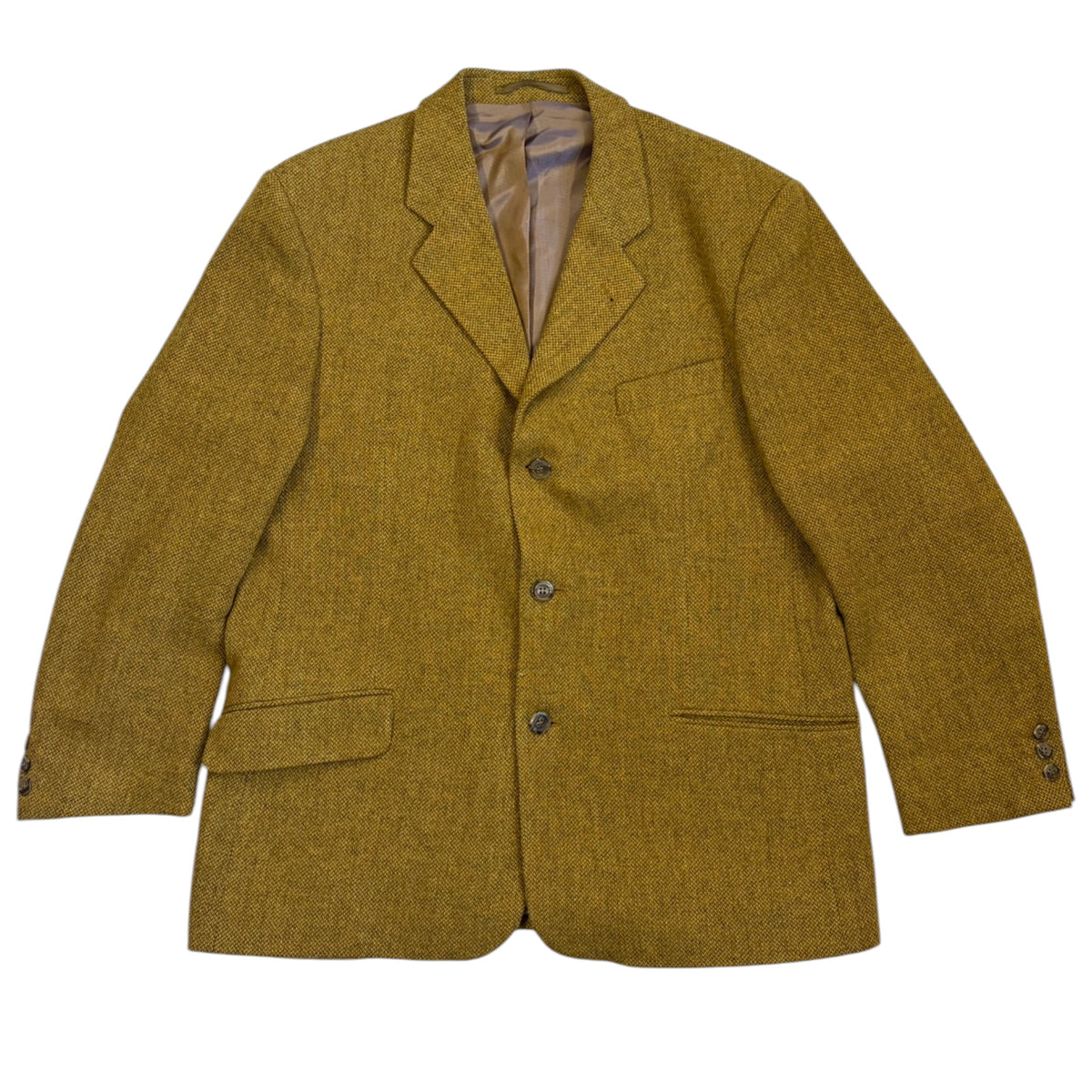 mustard tweed blazer