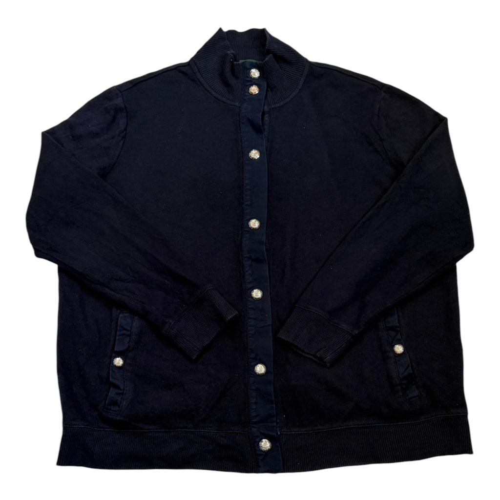 navy blue Ralph Lauren wool cardigan