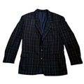 navy blue checkered blazer