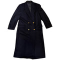 navy blue long marine wool coat