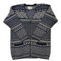 nordic zip cardigan with snowflake details