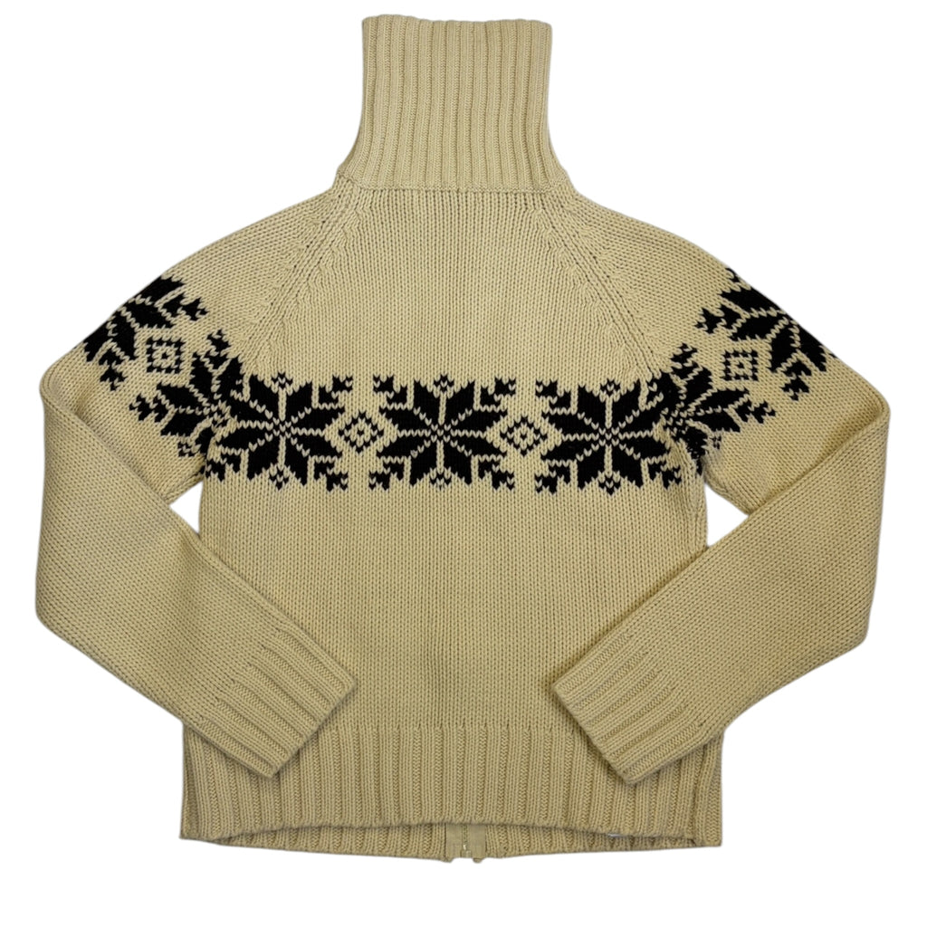 nordic zip knit jumper back