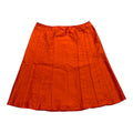 orange silky a-line skirt