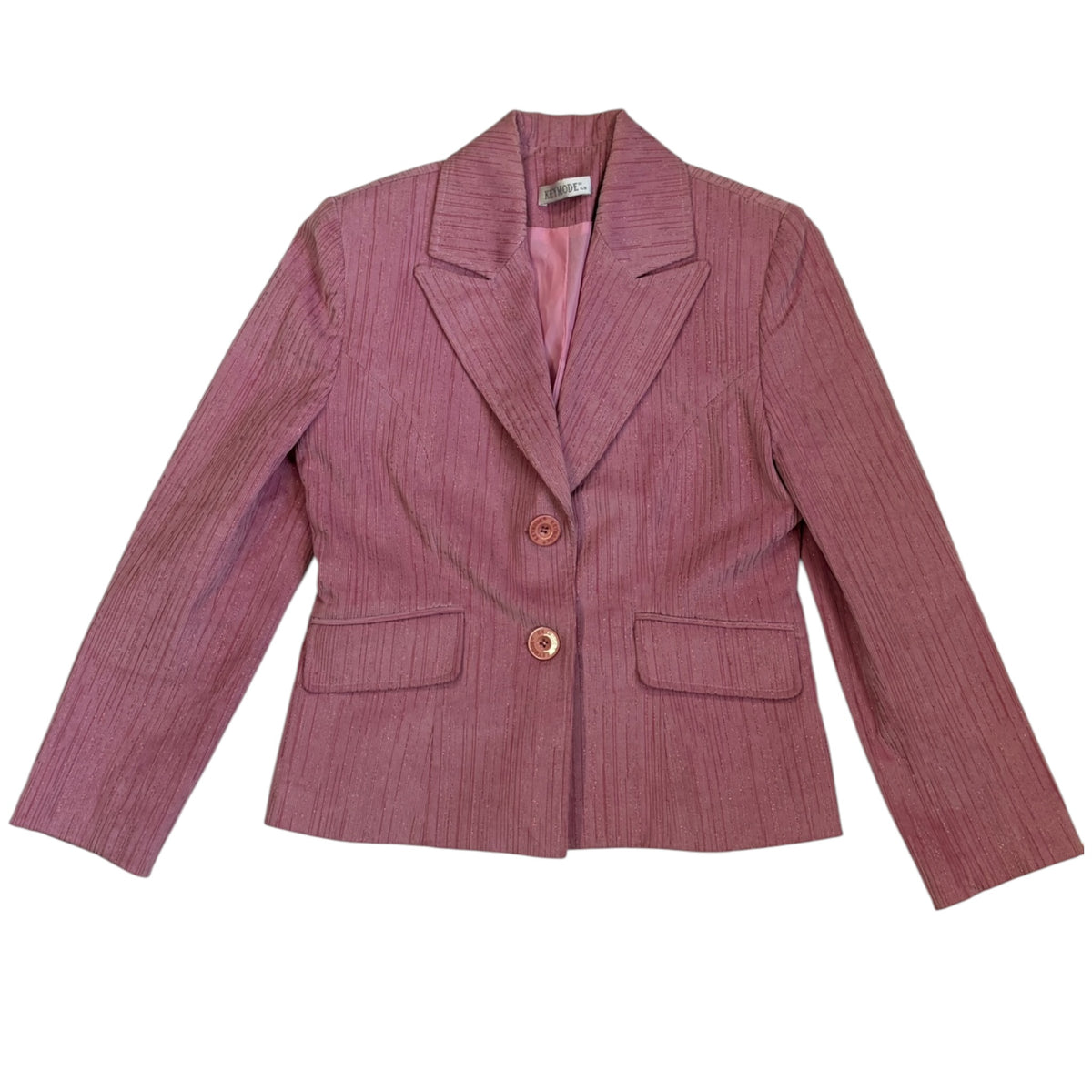 pink glitter blazer with stripes