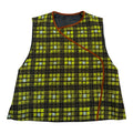 quilted, checkered cross over vest
