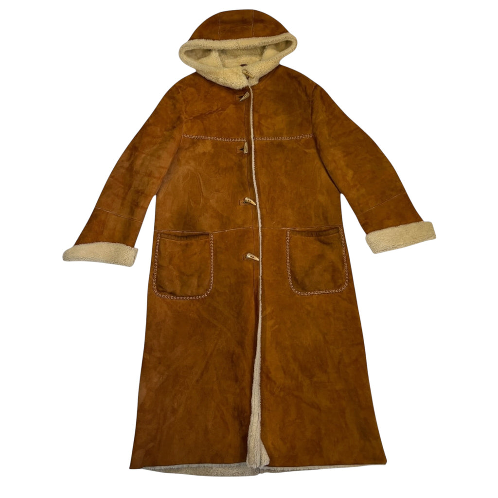 shearling coat with hood