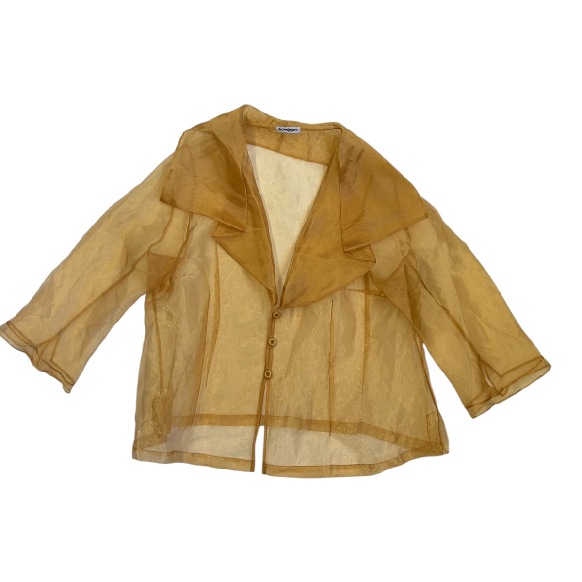 shimmering sheer organza jacket