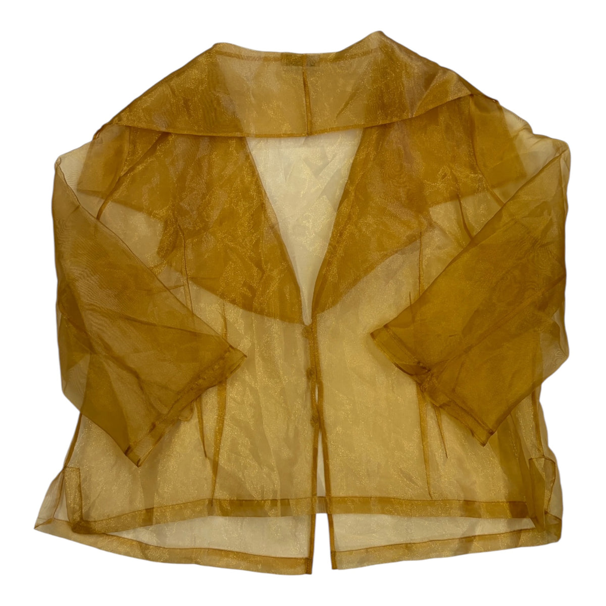 shimmering sheer organza jacket back