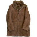 short hazelnut shearling coat