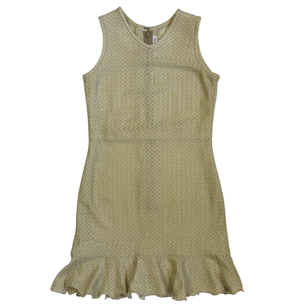 sleeveless ruffled mini dress
