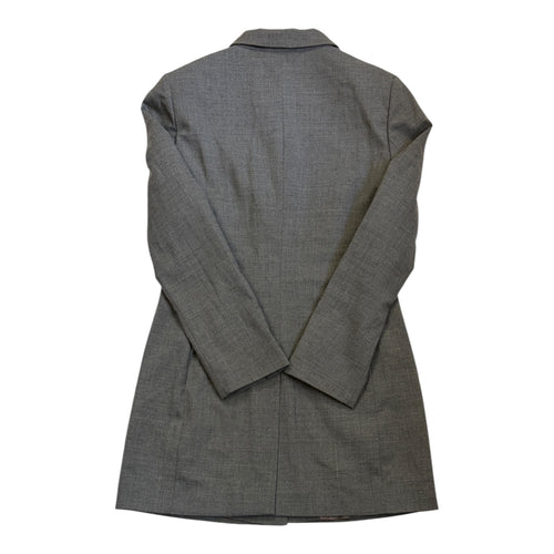 slim cut longline blazer back