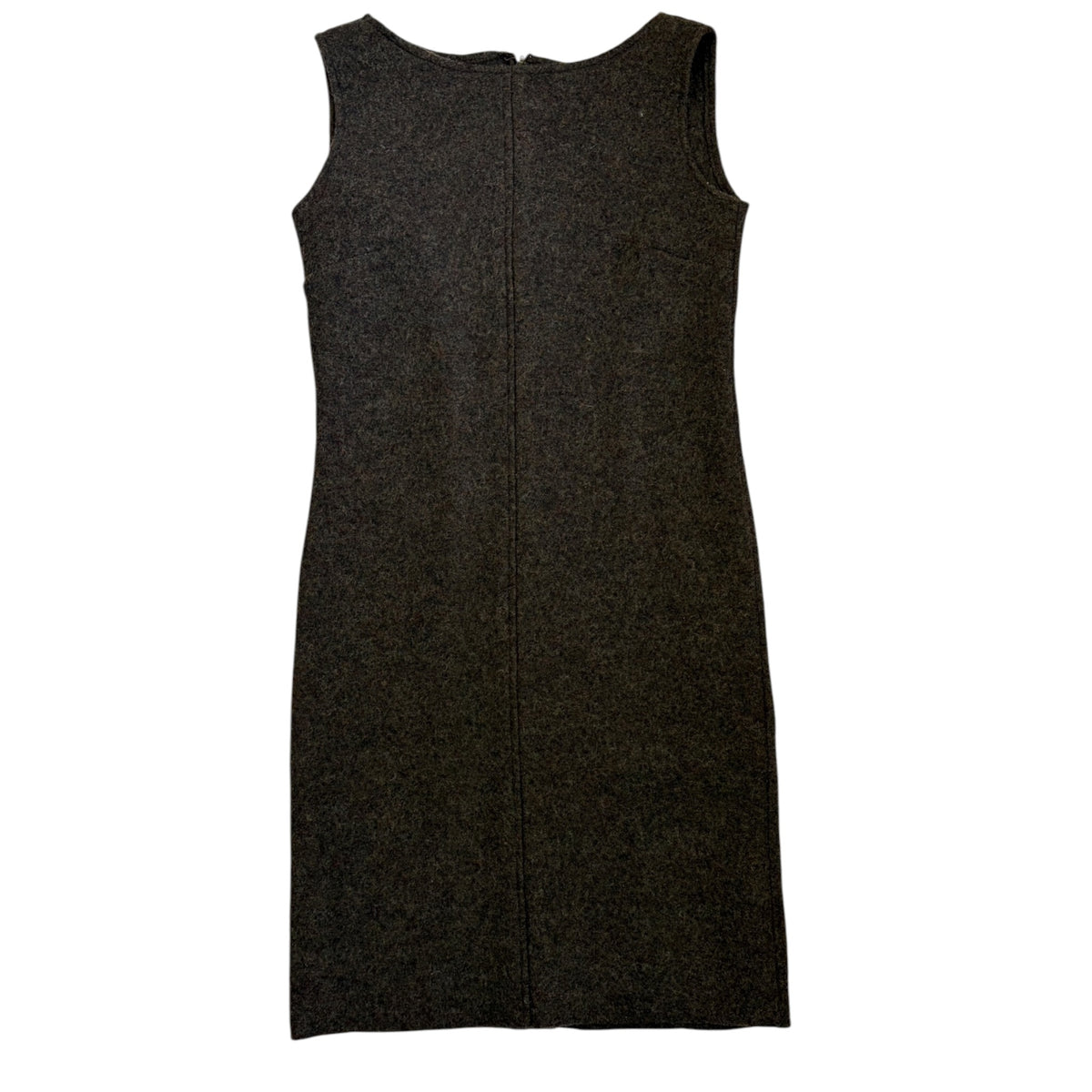 soft charcoal wool etui dress