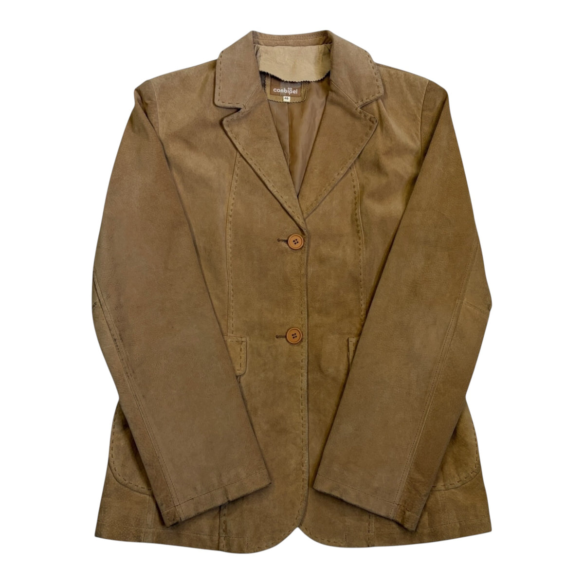 soft suede jacket beige