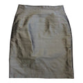 straight silver skirt