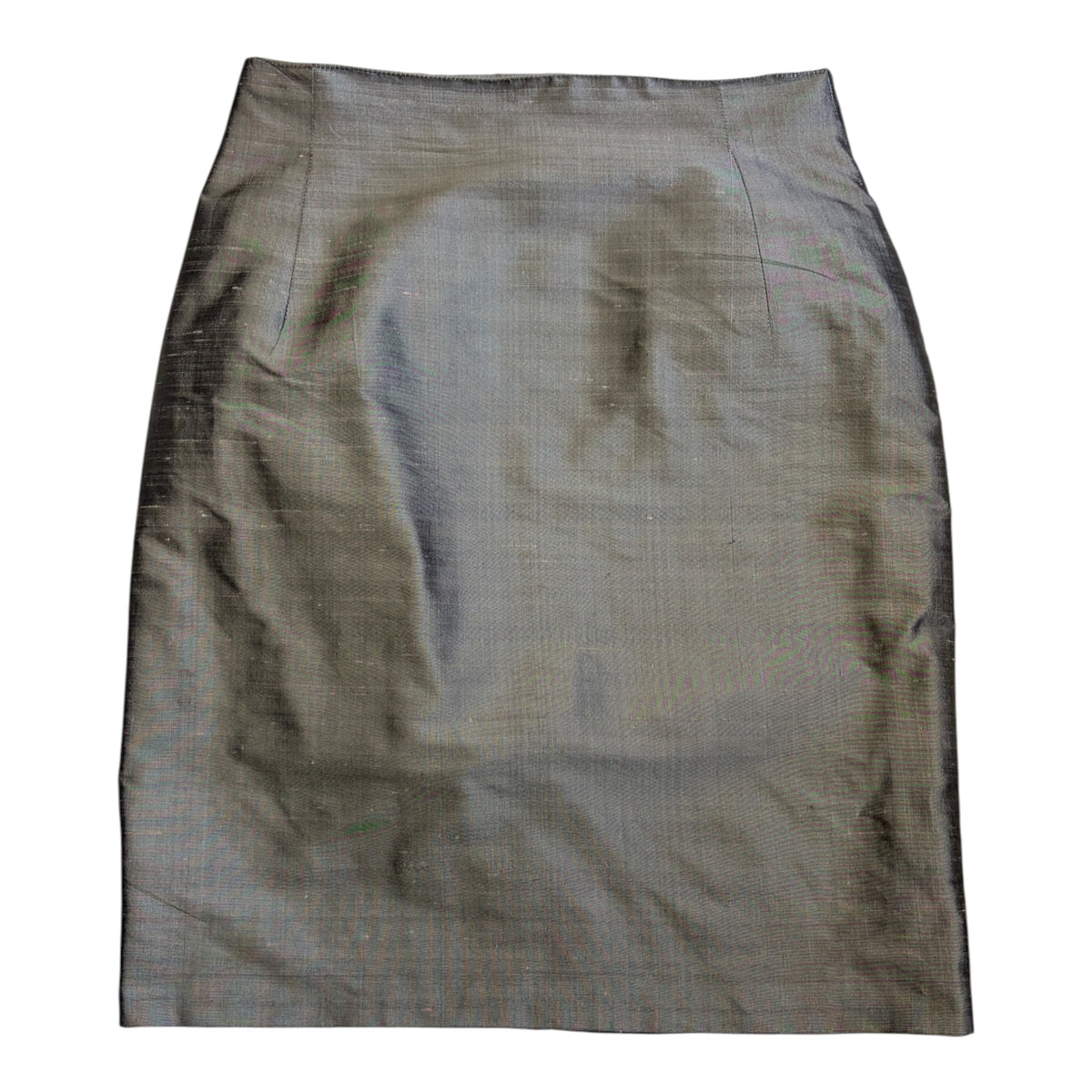 straight silver skirt