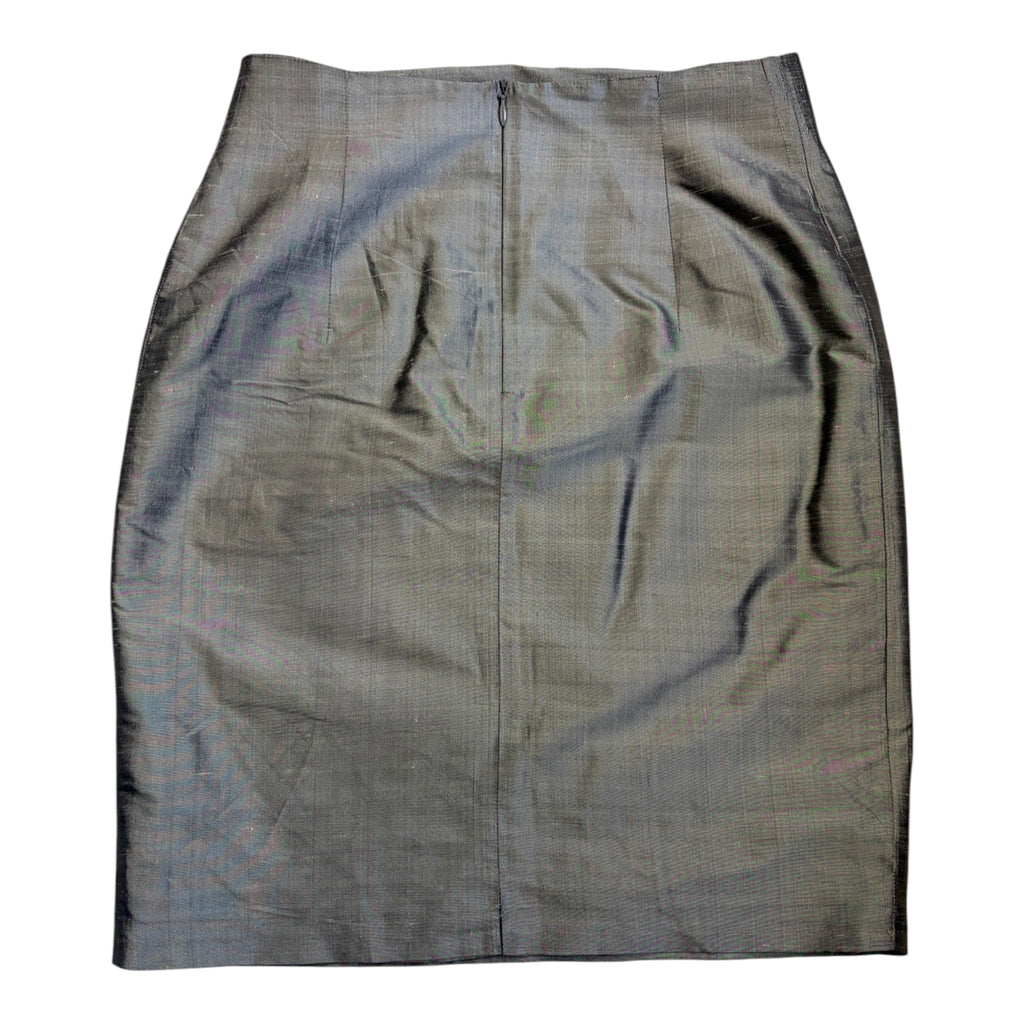straight silver skirt back
