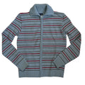 striped zip cardigan