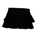 velvet mini skirt with ruffles